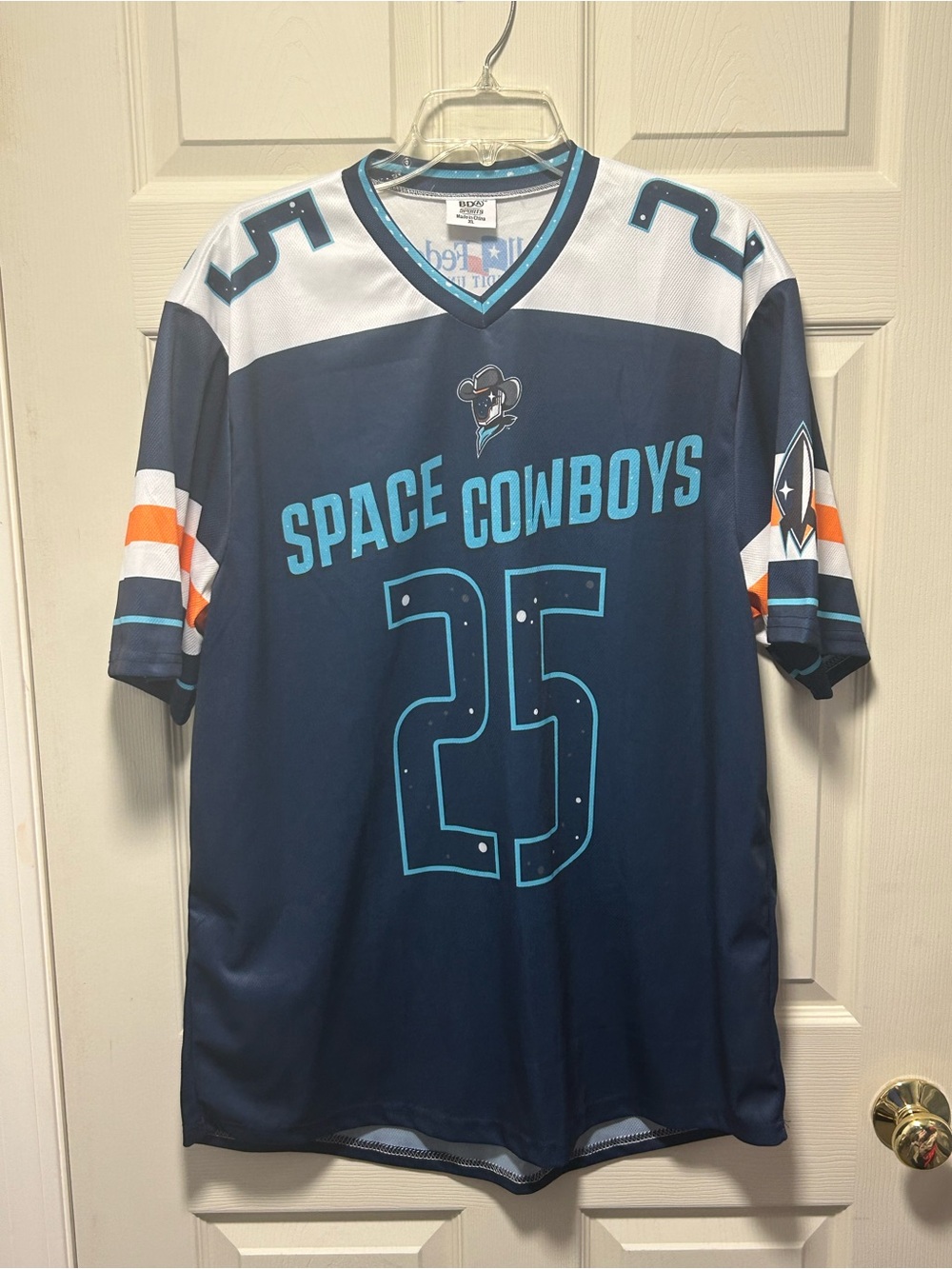 Space Cowboys Men's Navy Graphic Jersey Shirt - No Brand Listed